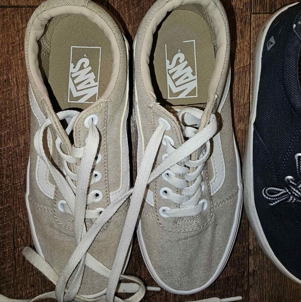 Size 5 VANS light beige shoe
